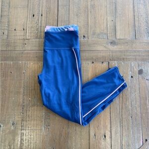 Athleta girl chit chat blue cropped leggings
